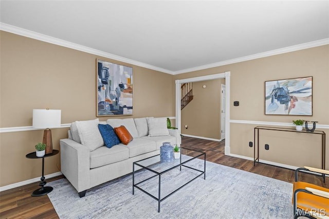 17 Beaujolais Dr, Florissant, MO 63031 - living area with wood finished floors and crown molding