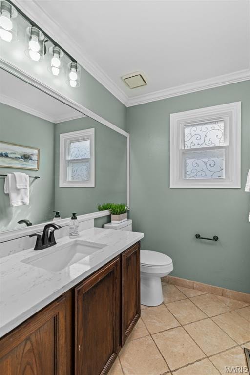 17 Beaujolais Dr, Florissant, MO 63031 - bathroom featuring vanity, ornamental molding, and tile patterned floors
