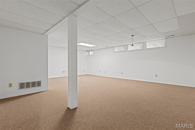 17 Beaujolais Dr, Florissant, MO 63031 - below grade area featuring carpet and a paneled ceiling