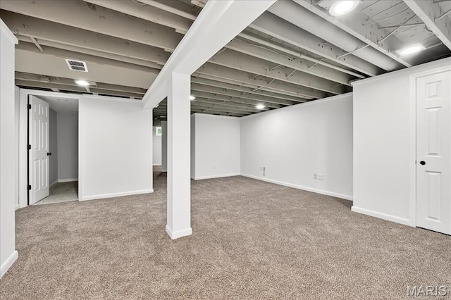 265 Francisca Dr, Florissant, MO 63031 - finished below grade area with carpet flooring and baseboards
