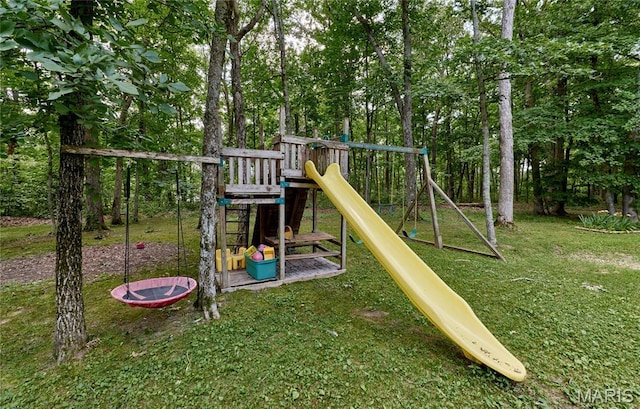 1939 N Rock Church Rd, Troy, MO 63379 - view of jungle gym featuring a yard