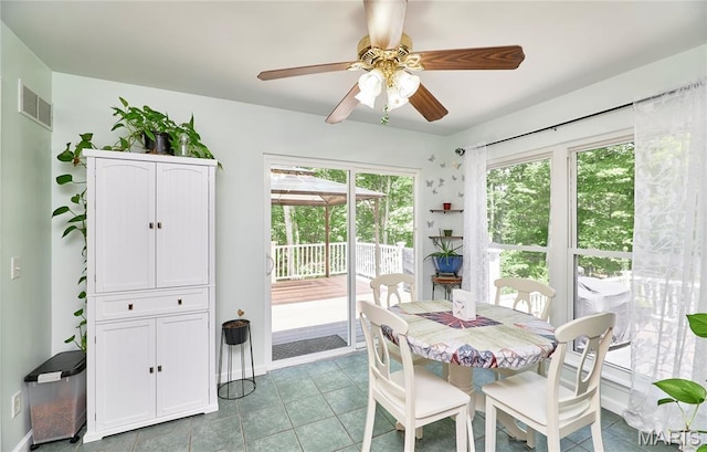 1939 N Rock Church Rd, Troy, MO 63379 - dining space featuring ceiling fan
