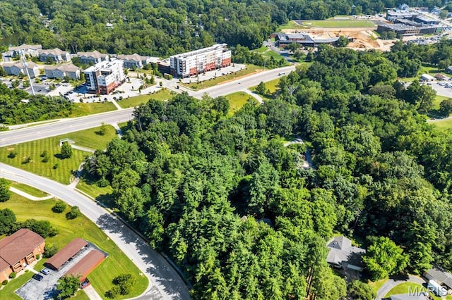 4 Cheshire Ct, Edwardsville, IL 62025 - aerial view of property's location featuring a forest
