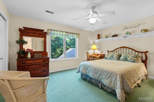 4 Cheshire Ct, Edwardsville, IL 62025 - bedroom featuring carpet floors and a ceiling fan