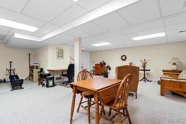 4 Cheshire Ct, Edwardsville, IL 62025 - carpeted dining area with a paneled ceiling