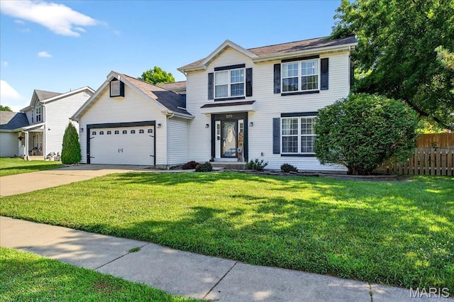 219 Royalltrail Ln, Saint Charles, MO 63368 - traditional-style home featuring an attached garage and driveway