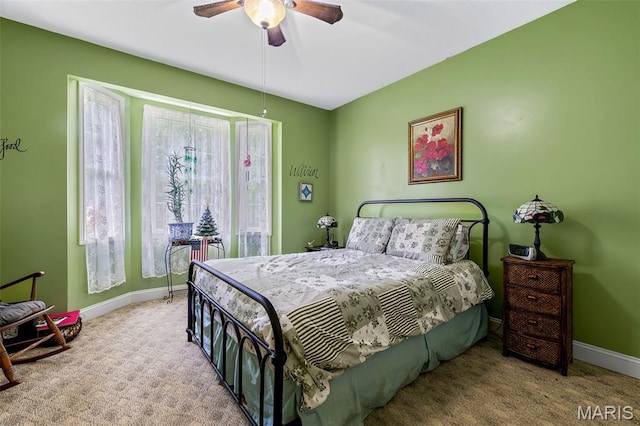 318 Doe Run Ln, Bonne Terre, MO 63628 - bedroom with carpet and a ceiling fan
