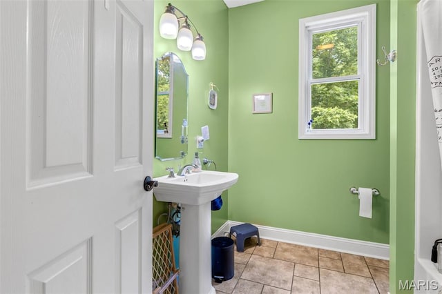 318 Doe Run Ln, Bonne Terre, MO 63628 - full bath featuring baseboards and tile patterned floors