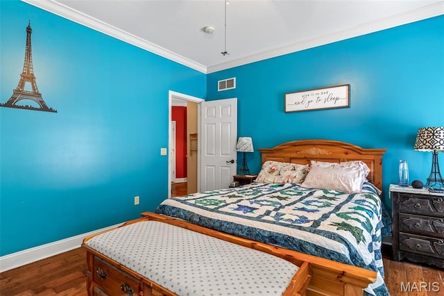 318 Doe Run Ln, Bonne Terre, MO 63628 - bedroom featuring wood finished floors and ornamental molding