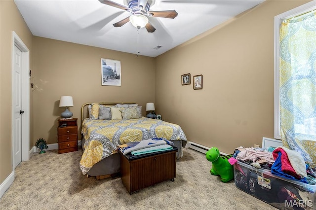 318 Doe Run Ln, Bonne Terre, MO 63628 - carpeted bedroom featuring baseboards and ceiling fan
