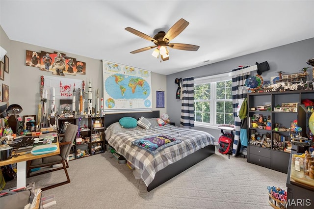 156 Bluffview Dr, Troy, MO 63379 - carpeted bedroom with a ceiling fan