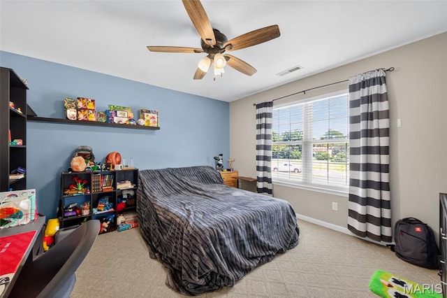 156 Bluffview Dr, Troy, MO 63379 - bedroom featuring carpet floors and a ceiling fan