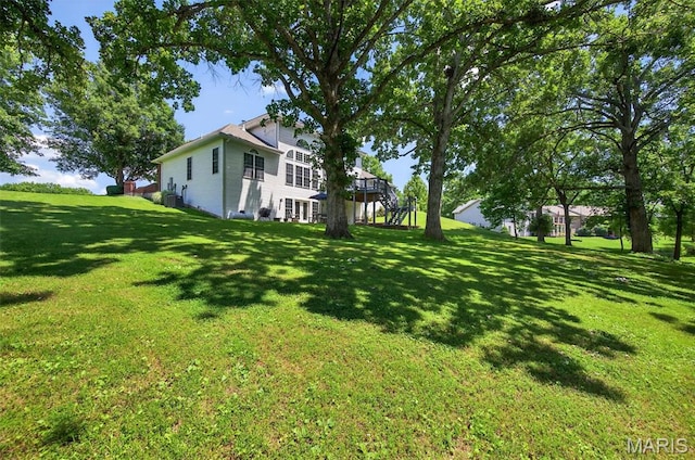 156 Bluffview Dr, Troy, MO 63379 - view of grassy yard with stairway