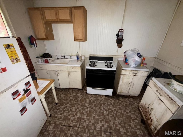 2806 Union Blvd, Saint Louis, MO 63115 - kitchen with white appliances and a sink