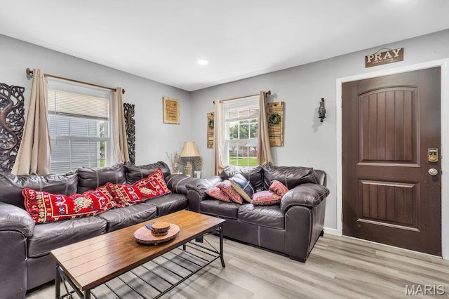 3711 Ashby Rd, Saint Ann, MO 63074 - living room with light wood-type flooring and recessed lighting