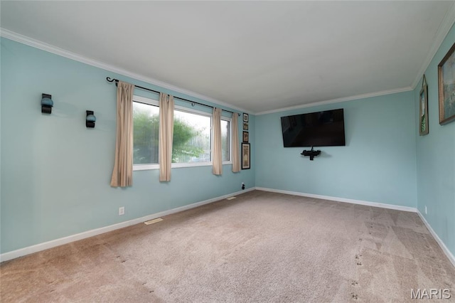 1340 Central Pkwy, Florissant, MO 63031 - empty room featuring ornamental molding and carpet floors