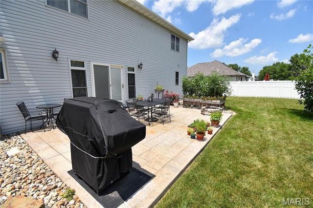 408 Marty Graten Ct, Hamel, IL 62046 - view of patio featuring grilling area and outdoor dining space