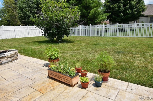 408 Marty Graten Ct, Hamel, IL 62046 - view of yard with a patio and a fire pit