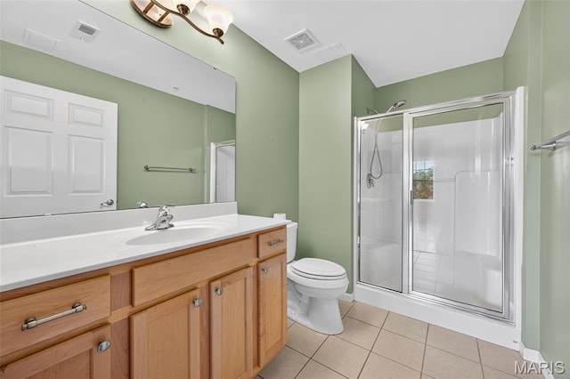 5 Monarch Trace Ct Unit 305, Chesterfield, MO 63017 - bathroom featuring a shower stall, tile patterned flooring, and vanity
