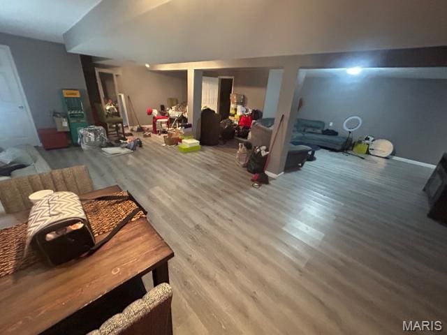 2763 Cascade Lake Dr, Belleville, IL 62221 - finished below grade area featuring wood finished floors