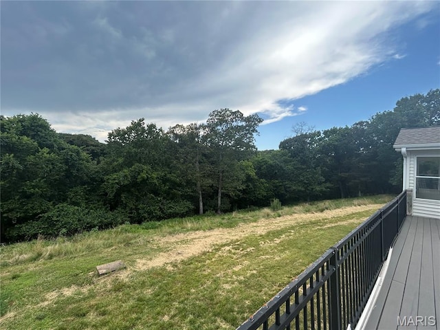 17300 W Bridle Trl, Wildwood, MO 63038 - view of green lawn with a forest view