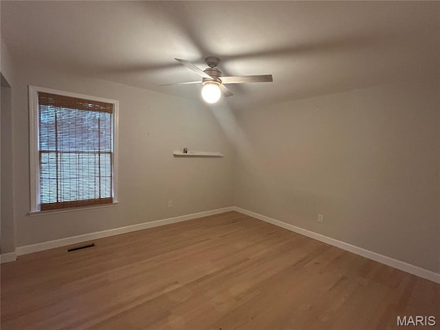 17300 W Bridle Trl, Wildwood, MO 63038 - empty room featuring ceiling fan and light wood-type flooring