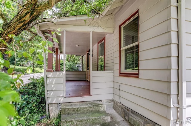 86 Mill St, Elsah, IL 62028 - view of wooden porch