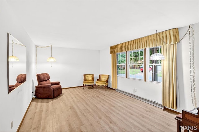 401 Willowbrook Ln, Collinsville, IL 62234 - sitting room with light wood-style flooring and baseboards