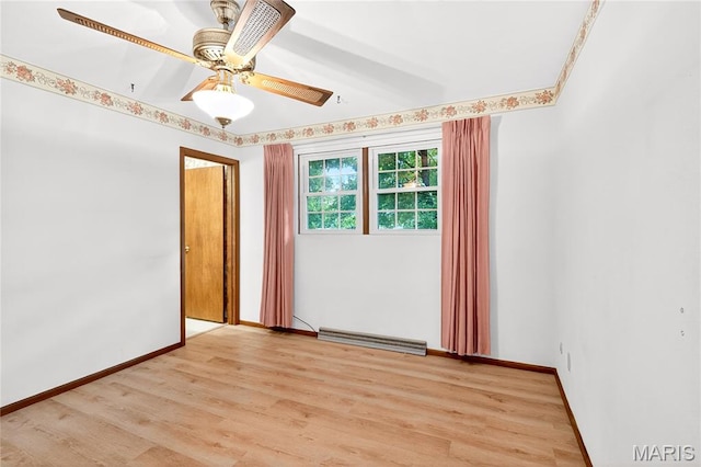 401 Willowbrook Ln, Collinsville, IL 62234 - unfurnished room featuring light wood-style flooring and a ceiling fan