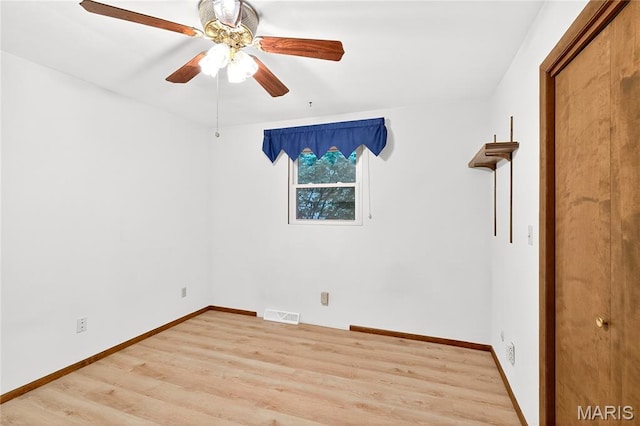 401 Willowbrook Ln, Collinsville, IL 62234 - unfurnished room with wood finished floors and a ceiling fan