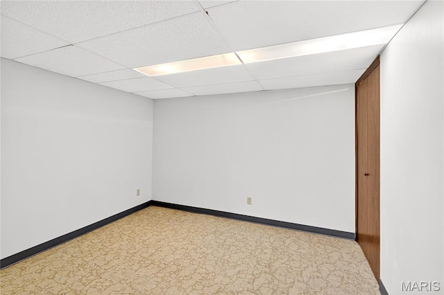 401 Willowbrook Ln, Collinsville, IL 62234 - unfurnished room featuring a paneled ceiling and tile patterned floors