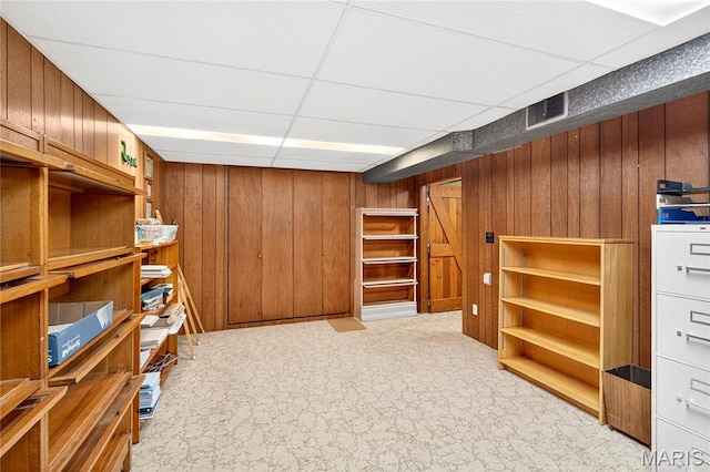 401 Willowbrook Ln, Collinsville, IL 62234 - finished below grade area with wooden walls