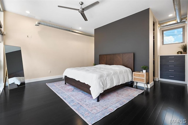 5951 Jamieson Ave, Saint Louis, MO 63109 - bedroom featuring wood finished floors, recessed lighting, and a ceiling fan