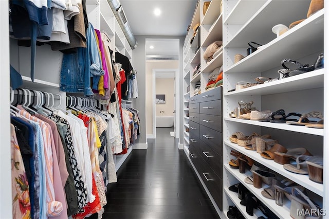 5951 Jamieson Ave, Saint Louis, MO 63109 - walk in closet featuring dark wood finished floors