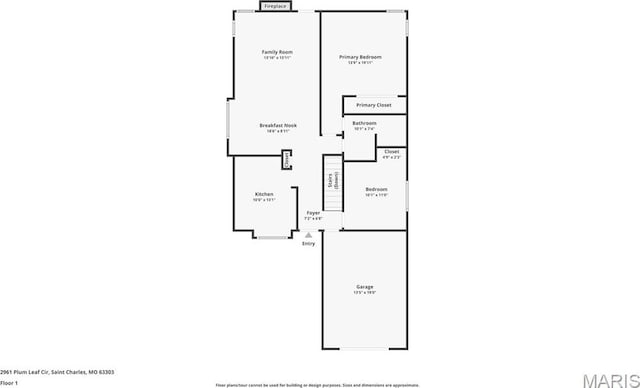 2961 Plum Leaf Cir, Saint Peters, MO 63303 - view of floor plan / room layout