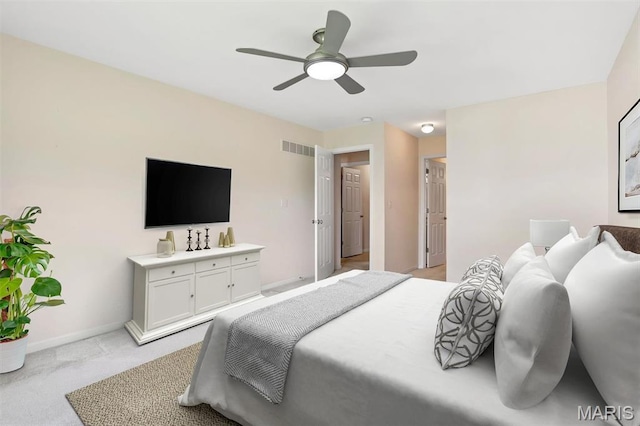 4817 Misty Wood Ct, Wentzville, MO 63385 - bedroom with light colored carpet and ceiling fan