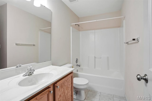 4817 Misty Wood Ct, Wentzville, MO 63385 - full bath featuring vanity,  shower combination, and tile patterned floors