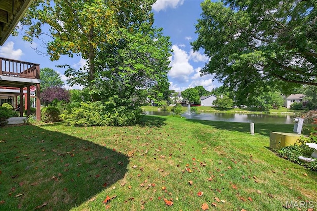 425 Charter Way Dr, Wildwood, MO 63040 - view of grassy yard featuring a water view