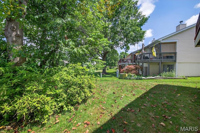 425 Charter Way Dr, Wildwood, MO 63040 - view of green lawn with a deck