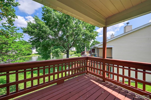 425 Charter Way Dr, Wildwood, MO 63040 - deck with a water view