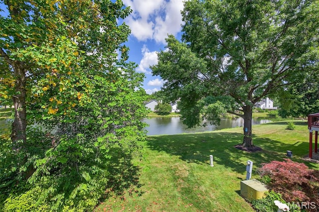 425 Charter Way Dr, Wildwood, MO 63040 - view of green lawn with a water view