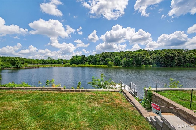 425 Charter Way Dr, Wildwood, MO 63040 - water view with a forest