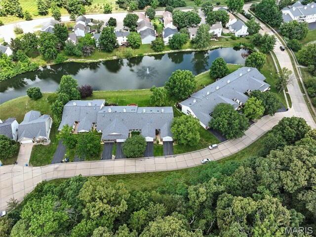 425 Charter Way Dr, Wildwood, MO 63040 - aerial overview of property's location with a large body of water and nearby suburban area