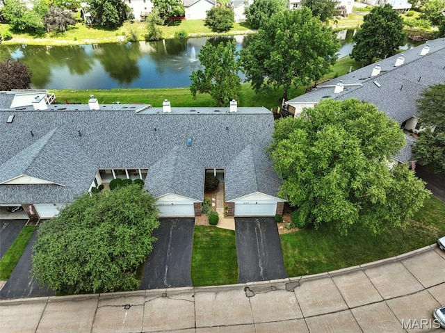 425 Charter Way Dr, Wildwood, MO 63040 - view from above of property with a nearby body of water