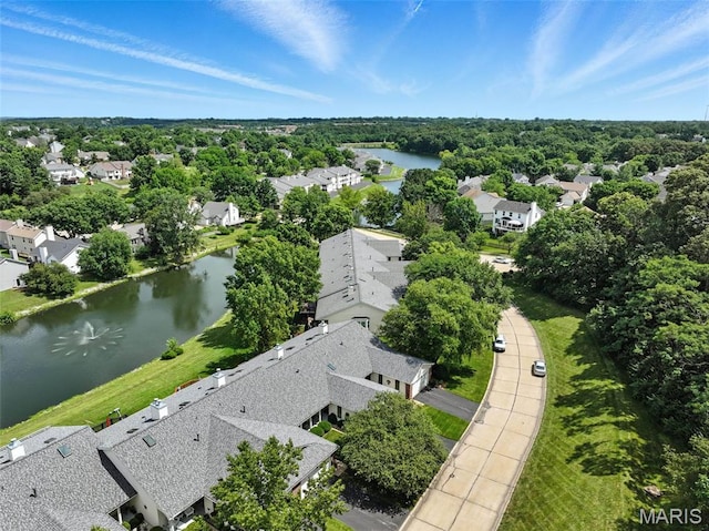 425 Charter Way Dr, Wildwood, MO 63040 - aerial perspective of suburban area featuring a large body of water