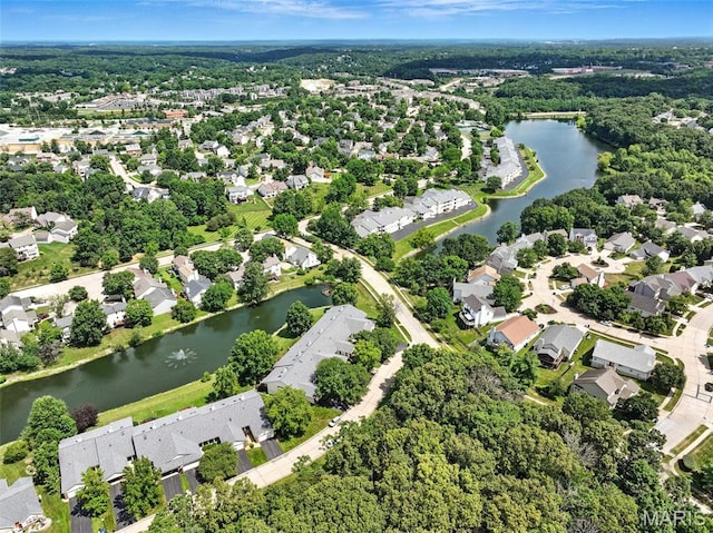 425 Charter Way Dr, Wildwood, MO 63040 - aerial view of property's location featuring a large body of water and nearby suburban area