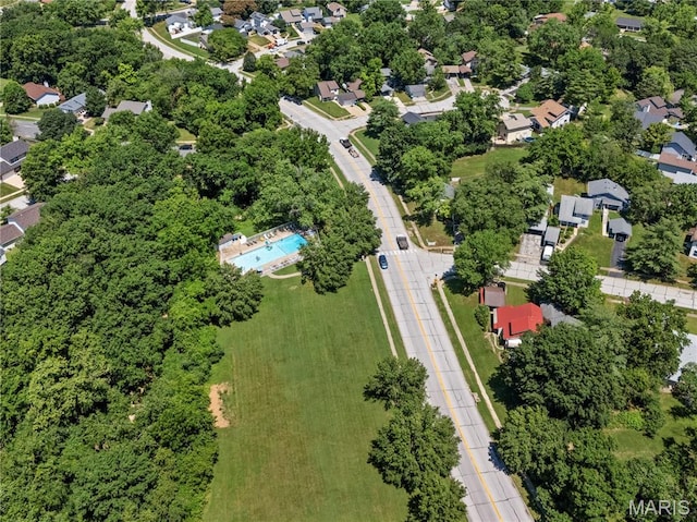 420 Echo Hill Dr, Ballwin, MO 63021 - aerial view of property and surrounding area with nearby suburban area
