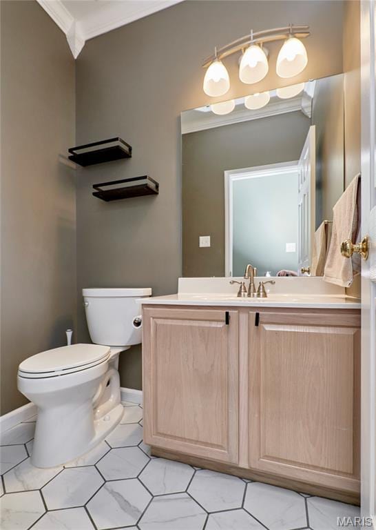 20 Airfield Crossing Court, Lake St Louis, MO 63367 - bathroom with ornamental molding and vanity