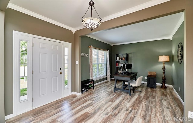 20 Airfield Crossing Court, Lake St Louis, MO 63367 - entryway featuring crown molding and wood finished floors