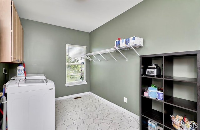 20 Airfield Crossing Court, Lake St Louis, MO 63367 - washroom featuring cabinet space and washer and dryer